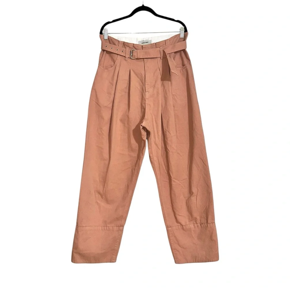 Rachel Comey Irolo Paperbag Dusty Rose Belted High Rise Poplin Pants 6 - Picture 4 of 10